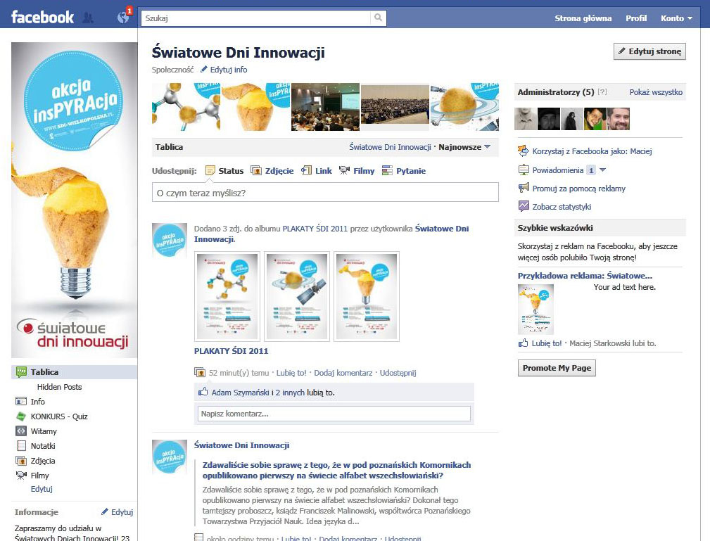 Facebook sdi FB tablica